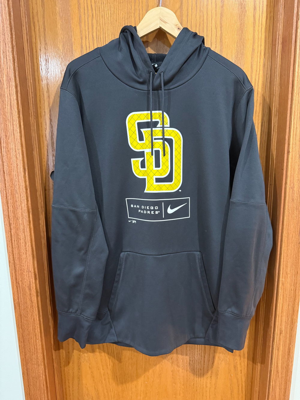 Nike San Diego Padres Dri Fit Hoodie Pullover Sweatshirt Size L Gray
